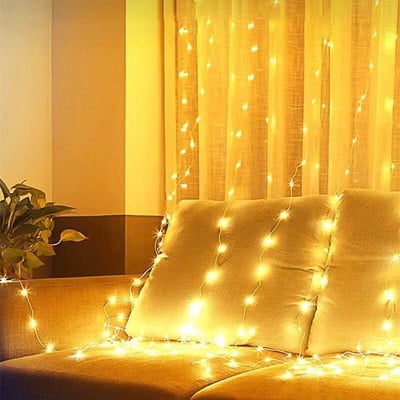 LED svjetiljke za zavjese s 8 načina rada na daljinskom upravljaču Girland Fairy Lights za Božićne dekoracije svatova Svjetla za prozore u sobi