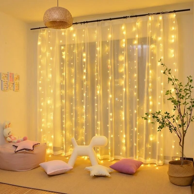 3M/4M/6M LED zavjesa Girlland Fairy Lights Festoon s daljinskim upravljačem Novogodišnji vijenac Božićni ukras Party Wedding Decoration