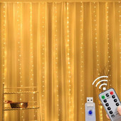 Decoratiuni de Craciun 3M Lumini Led Cortina Festoon Cortina Usb Ghirlanda Anul Nou 2024 Decor Pe Fereastra Decor Craciun Lichidari