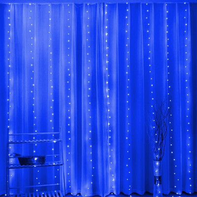 6x3M LED USB zavjesa s viličnim svjetlima Božićni vijenac s 8 načina daljinskog upravljača za Novu godinu 2024. Party Garden Kućna svadbena dekoracija