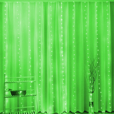 6x3M LED USB zavjesa s viličnim svjetlima Božićni vijenac s 8 načina daljinskog upravljača za Novu godinu 2024. Party Garden Kućna svadbena dekoracija