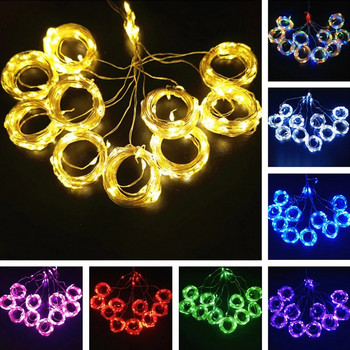 Гирлянд за завеси Led String Lights Festival Christmas Decoration 8 Mode Usb Remote Control Holiday Light for Bedroom Home Outdoor