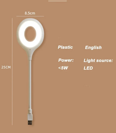 Sklopiva USB stolna svjetiljka Noćna svjetla Osvjetljenje Plug-In Stolne lampe Prijenosna stolna svjetla Zaštita za oči Stolno noćno svjetlo za čitanje