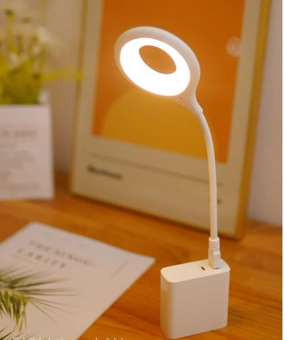 Összecsukható USB asztali lámpa Éjszakai lámpák Világítás Plug-In Asztali lámpák Hordozható asztali lámpák Szemvédelem Olvasóasztal Éjszakai lámpa