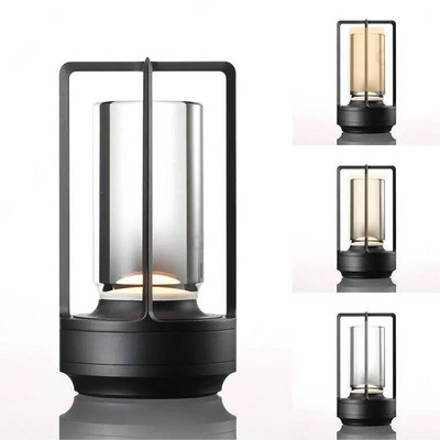 Újratölthető kereszt asztali lámpa 2000 Mah asztali éjszakai fény Érintős hangulatfény USB kempinglámpa kültéri otthon