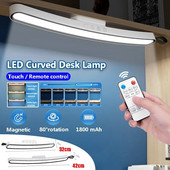 LED-es ívelt asztali lámpa újratölthető, érintésmentes, távirányítós asztali lámpa függesztett, mágneses fényerősségű olvasólámpa hálószoba szekrény éjjeli 32/42 cm