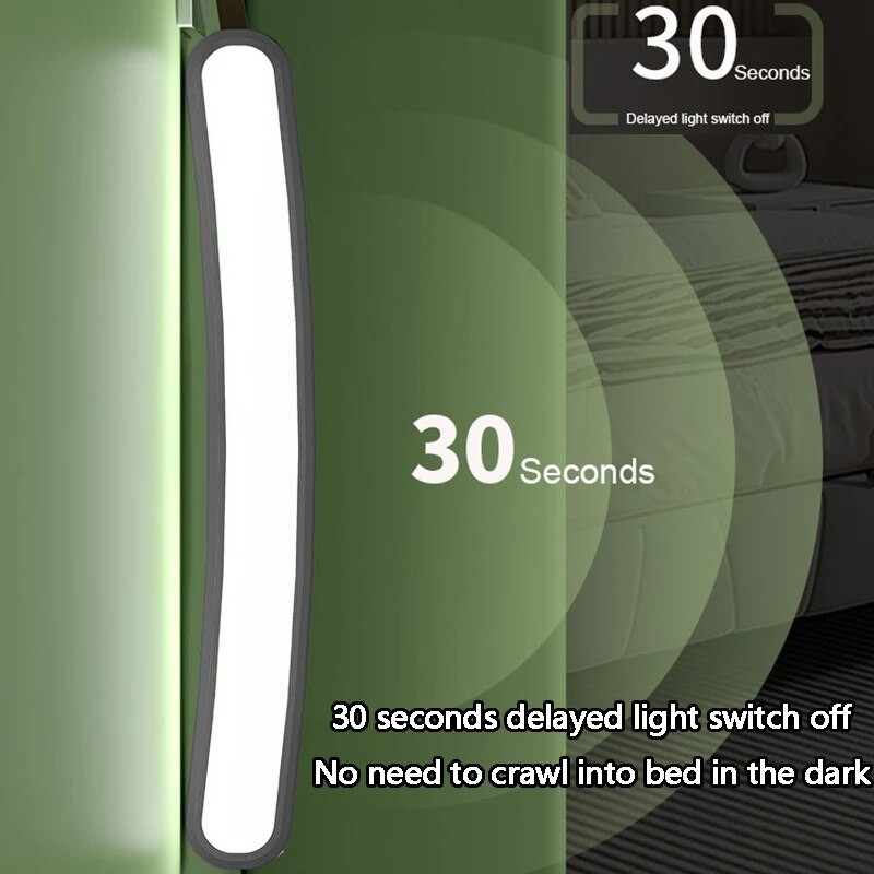 LED-es ívelt asztali lámpa újratölthető, érintésmentes, távirányítós asztali lámpa függesztett, mágneses fényerősségű olvasólámpa hálószoba szekrény éjjeli 32/42 cm