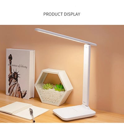 Sulankstoma stalinė lempa Akių apsauga Jutiklinė pritemdoma LED lempa Miegamojo skaitymo USB jungtis stalinė lempa