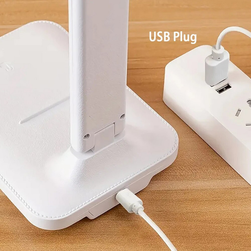 Sulankstoma stalinė lempa Akių apsauga Jutiklinė pritemdoma LED lempa Miegamojo skaitymo USB jungtis stalinė lempa