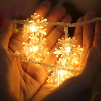 LED Snowflake String Light 2023 Christmas Outdoor Waterproof Fairy Light For Garden Garland Home New Year Xams Decoration