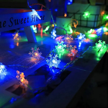 LED светлина със снежинка 2023 Коледна външна водоустойчива приказна светлина за градинска гирлянда Домашна новогодишна украса Xams