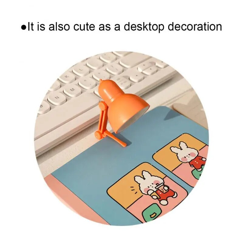 Mini stolna svjetiljka u 8 boja s kopčom Svjetlo za knjige LED sklopivo noćno svjetlo za kućnu sobu Računalo Zaštita očiju Putno prijenosno svjetlo za knjige