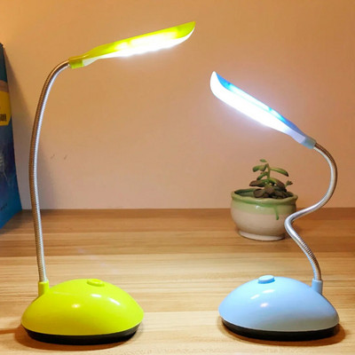 LED нощна лампа за четене, работеща на батерии, гъвкава настолна лампа, сгъваем превключвател, бюро, работна учебна лампа за деца, студентски офис