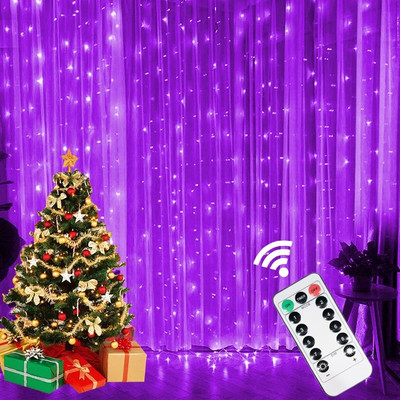 3M/4M/6M LED zavjese Icicle String Lights 2024 Christmas Fairy Lights vijenac Vanjski dom za svatove Dekoracija vrta