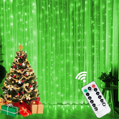 3M/4M/6M LED zavjese Icicle String Lights 2024 Christmas Fairy Lights vijenac Vanjski dom za svatove Dekoracija vrta