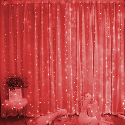 6M vijenac za zavjese LED žičane svjetiljke Festivalska dekoracija 8 načina rada USB daljinski upravljač Blagdanska vjenčana svjetla Božićna svjetla