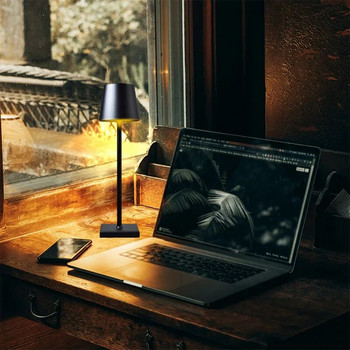 Επιτραπέζιο φωτιστικό LED Φορητό επιτραπέζιο φωτιστικό πολυτελείας μοντέρνο lamparas de mesa Ασύρματο φωτιστικό κομοδίνου USB Επαναφορτιζόμενο φωτιστικό νύχτας Αδιάβροχο
