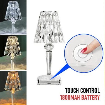 LED gyémánt asztali lámpa távirányító USB töltés érintésérzékelő Étterem bár dekoráció Romantikus lámpa Hordozható asztali lámpa
