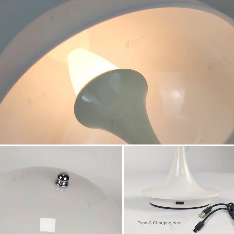 Újratölthető USB gombás asztali lámpák Touch 3 színű fényerősségű Nordic ágy melletti dekorációhoz Hálószoba hangulatú Led asztali lámpák
