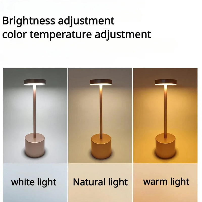 Metalne stolne svjetiljke od 1800 Mah Led bežična stolna svjetiljka za restoran s mogućnošću prigušivanja, USB punjiva stolna svjetiljka za bar, stolno svjetlo za restoran