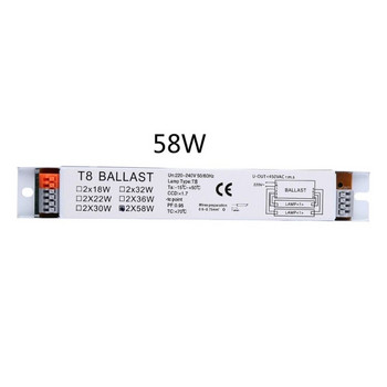 Домашен компактен електронен баласт T8 2x18/30/58W незабавен флуоресцентен баласт