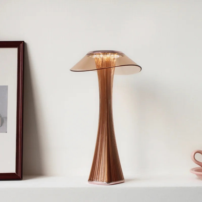 Nordic led Asztali lámpa 3 fokozatban szabályozható hálószoba éjjeli USB Vezeték nélküli töltő okos érintőkapcsoló dekoratív kristály Újratölthető