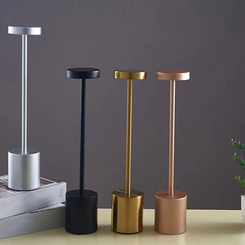 Nordic Iron Asztali lámpa Retro Étterem Bár Érintős Szemvédelem USB újratölthető asztali fém egyszerű hangulati lámpa