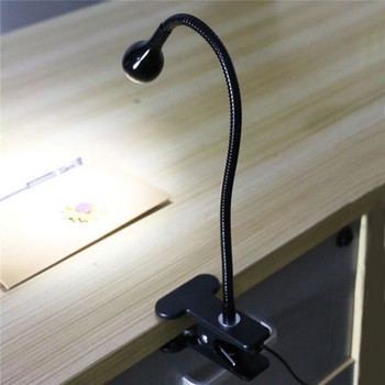 USB захранваща лампа Светлина за книга за четене Гъвкава настолна лампа Нощна масичка Декорация на спалнята Нощна лампа със скоба за държач LED настолна лампа