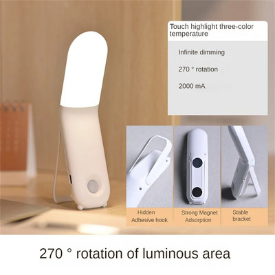 Led korpuso indukcinė lempa USB įkraunama magnetinė šviesa pritemdoma namų apšvietimo spinta šviestuvai koridoriaus spinta laiptinės lempos