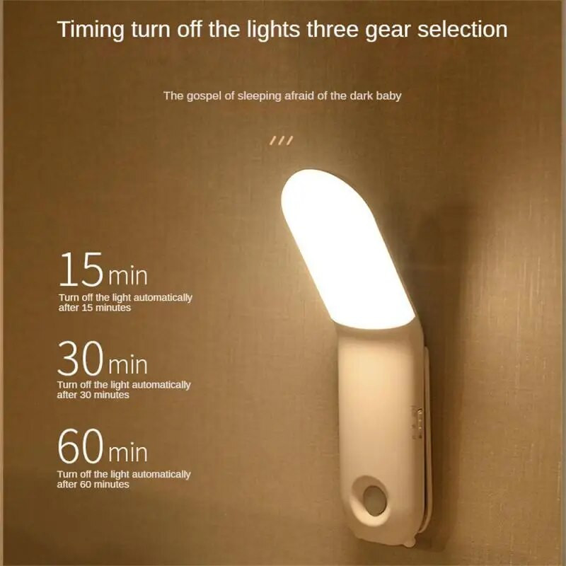 Led korpuso indukcinė lempa USB įkraunama magnetinė šviesa pritemdoma namų apšvietimo spinta šviestuvai koridoriaus spinta laiptinės lempos