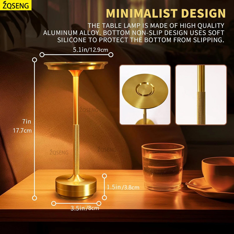 Stolna lampa Punjiva stolna svjetiljka na dodir Bežična lampa za čitanje za bar restoran spavaća soba kućni vanjski dekor kreativni darovi