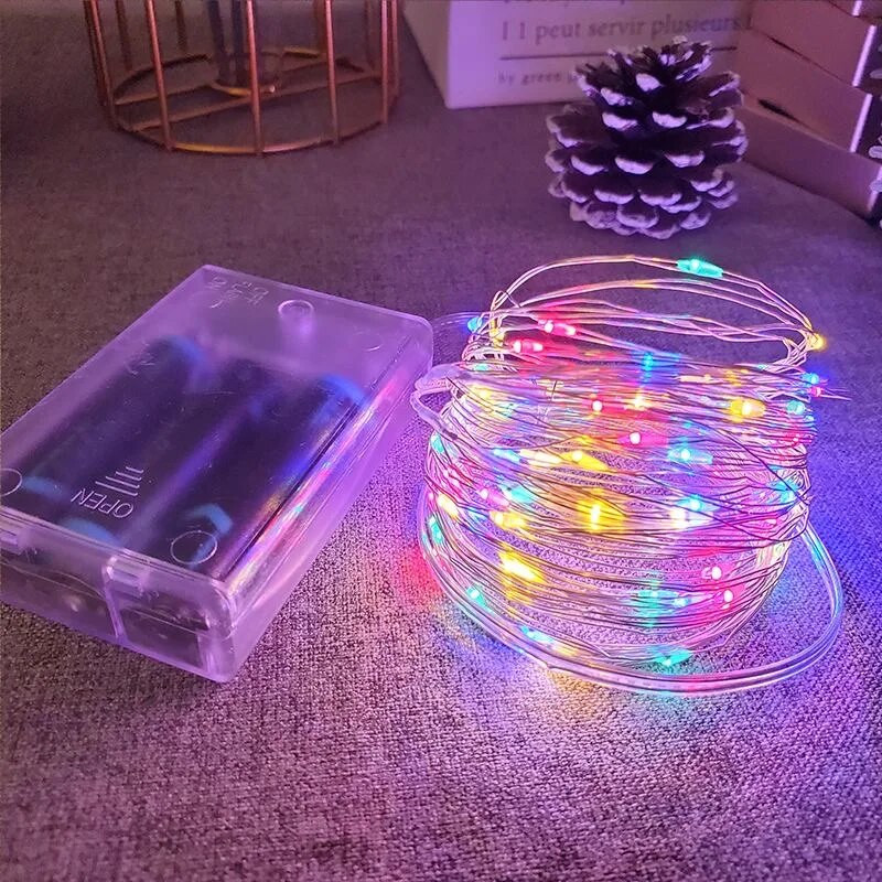 5m/10m varinės vielos baterijų dėžutė girlianda LED vestuvių puošmena namų dekoravimui Fėja vakarėlio dekoravimui Šviesos stygos