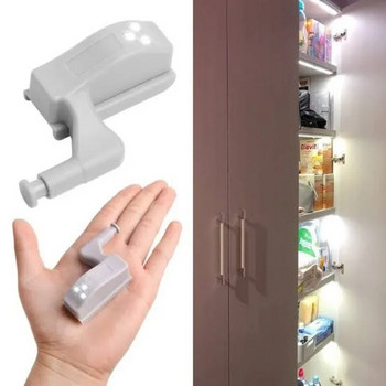 10/1 БР. Универсална LED лампа с вътрешна панта под осветлението на шкафа Сензорна светлина за гардероб за шкаф Кухня Спалня Гардероб Нощна лампа