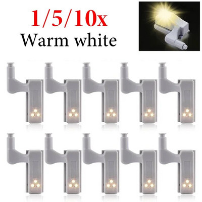 10/1 tk universaalne LED sisemine hingelamp kapi all valgustid garderoobi anduri valgus kapi köögi jaoks magamistoa kapi öölamp