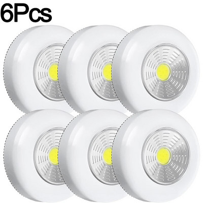 6/1 KOM COB LED svjetlo na dodir Bežične zidne svjetiljke za spavaću sobu Kuhinja Ormari Ormari Kabinet Prijenosna svjetla na baterije