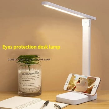 Сгъваема настолна лампа за защита на очите с димируема докосване LED лампа студентско общежитие спалня за четене USB акумулаторна настолна лампа