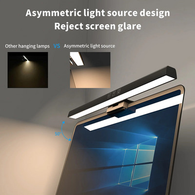 300/500 mm LED skaičiavimo stalo ekrano juostos šviesa be laipsnio pritemdymo USB įkraunama lempa Skaitymo lempa Nešiojama aukštos kokybės jutiklinė lempa