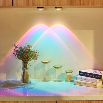 Αφής LED Φωτιστικά Ντουλάπας Stick On Wall Φωτιστικό ηλιοβασίλεμα για Ντουλάπα Υπνοδωμάτιο Κουζίνας Ντουλάπι Νυχτερινό Φως Διακόσμηση Μπαταρία Τροφοδοσία
