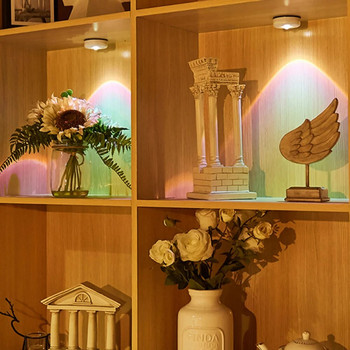 Αφής LED Φωτιστικά Ντουλάπας Stick On Wall Φωτιστικό ηλιοβασίλεμα για Ντουλάπα Υπνοδωμάτιο Κουζίνας Ντουλάπι Νυχτερινό Φως Διακόσμηση Μπαταρία Τροφοδοσία