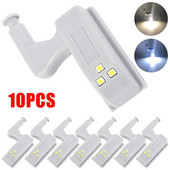 2/10 tk LED kapialune valgus Universaalne garderoobi andur valgustite sisemine hingelamp kapi kapi jaoks Köök Magamistoa öölamp