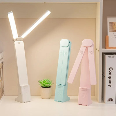 Asztali lámpa LED-es olvasólámpák 3 színű, szabályozható, érintéssel összehajtható USB újratölthető tanulóasztali lámpa Diák olvasó éjjeli lámpa