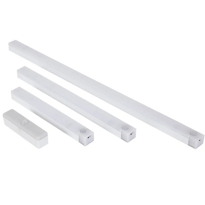 10-50cm PIR senzor pokreta LED svjetiljka za ormarić USB punjiva indukcijska noćna svjetiljka Bežična detektorska lampa za ormar u hodniku