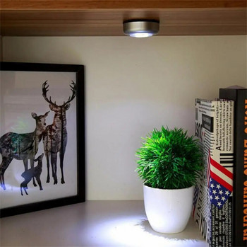 Гардероб Спалня Стълби Мини LED сензорно управление Нощна лампа Кухня Безжична LED светлина за шкаф Стенна лампа за гардероб Захранван от батерии