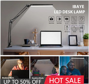 USB LED Asztali lámpa 10W Szemkímélő fém lengőkaros asztali lámpa Clamp olvasólámpákkal éjszakai lámpa Architect for Home Office