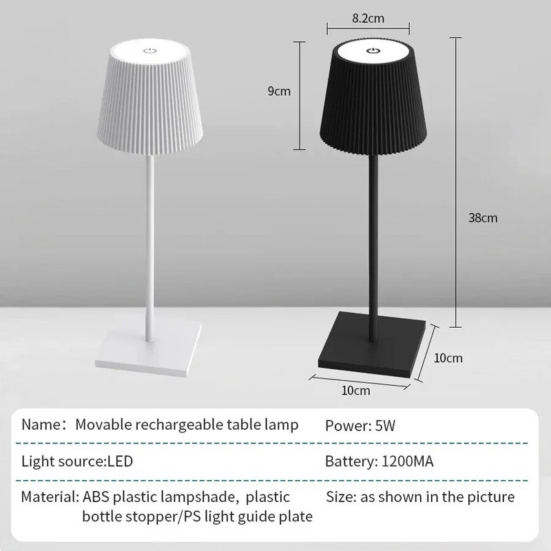 AmmToo Modern Stripe Minimalista asztali lámpa USB vezeték nélküli töltő LED asztali lámpák hálószobához Touch Creative éjjeli lámpa