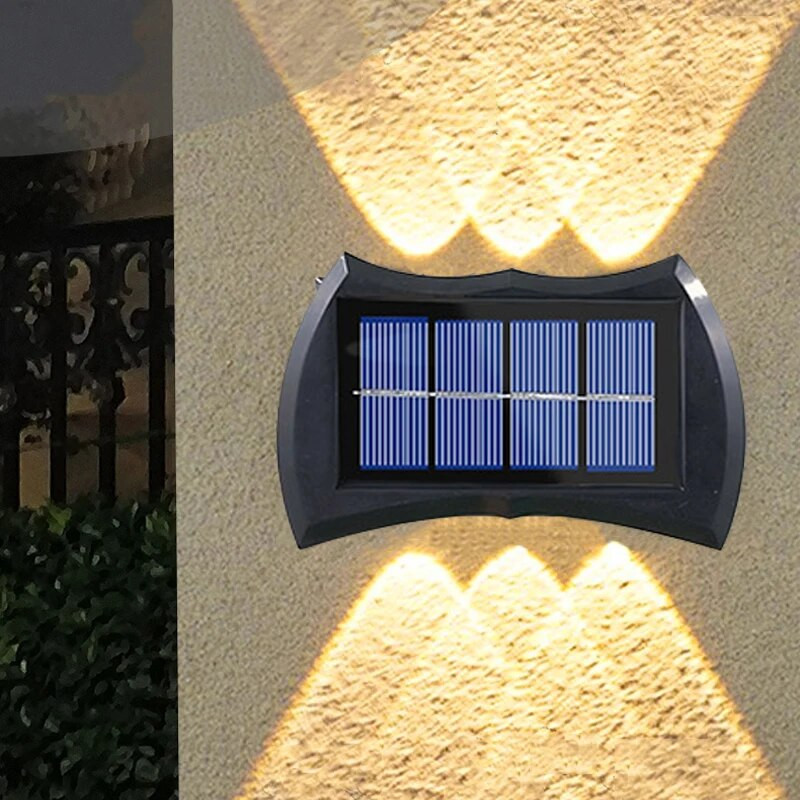 Šarena solarna zidna lampa Solarna led svjetiljka Vanjska vodootporna gore i dolje Svjetleća rasvjeta Topla svjetlost Balkon Dvorište Uređenje vrta