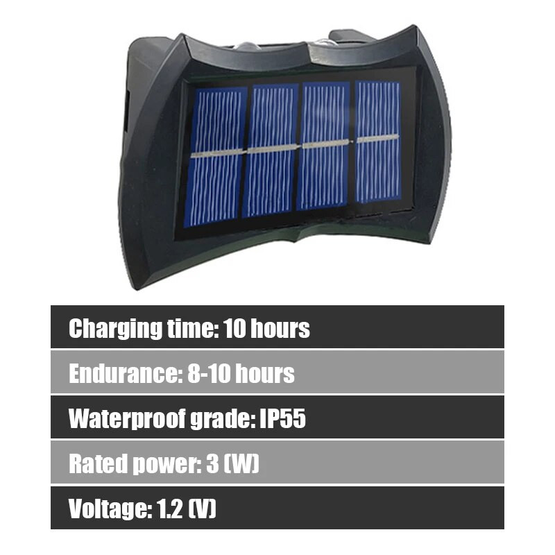 Šarena solarna zidna lampa Solarna led svjetiljka Vanjska vodootporna gore i dolje Svjetleća rasvjeta Topla svjetlost Balkon Dvorište Uređenje vrta