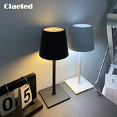 Clarted Modern Minimalist stalinis šviestuvas USB belaidžio įkrovimo LED metalinės stalinės lempos miegamajam Touch Creative Bedside Night Light