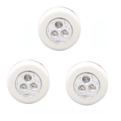 1/2/3 vnt. 3 LED jutiklinis valdymas Naktinės šviesos apvali lempa po spintele Spintelė ant lempos Namų virtuvė Miegamasis Automobilis