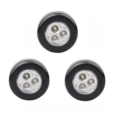 1/2/3 vnt. 3 LED jutiklinis valdymas Naktinės šviesos apvali lempa po spintele Spintelė ant lempos Namų virtuvė Miegamasis Automobilis